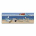 Palacedesigns 30 x 10 in. Dogs Perfect Beach Day Blue Canvas Wall Art PA3087301